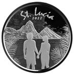 St. Lucia Romantic Couple 1 oz 2022 (25.000 oplage), Zilver, Losse munt, Verzenden, Midden-Amerika