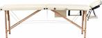 Houten massagetafel - 2 segmenten - verstelbaar - crème E.., Sport en Fitness, Massageproducten, Ophalen of Verzenden, Nieuw