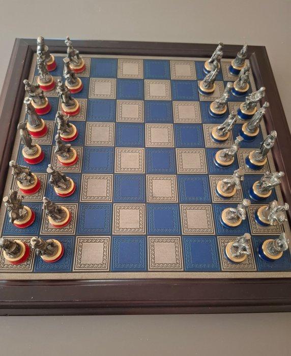 The Franklin Mint - Waterlo - Schaakspel - Tin, Antiek en Kunst, Curiosa en Brocante
