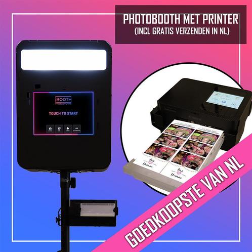 Photobooth Huren incl prints (goedkoopste van NL) €199,-, Hobby en Vrije tijd, Feestartikelen | Verhuur, Nieuw, Verzenden