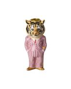 Kandelaar Tijger Roze Rice by Rice x Nathalie Lété 15cm, Overige materialen, Beige, Verzenden, Nieuw