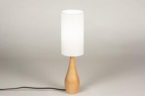 Rietveld Tafellampen - Wit, Hout, Naturel - Stof, Hout, Huis en Inrichting, Lampen | Tafellampen, Verzenden