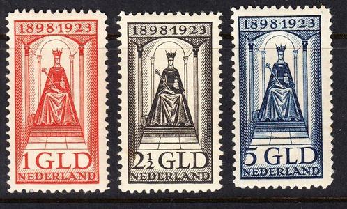 Nederland 1923 - Complete serie 25-jarig jubileum van, Postzegels en Munten, Postzegels | Nederland