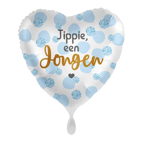 Helium Ballon Jippie, een Jongen, Hobby en Vrije tijd, Feestartikelen, Nieuw, Verzenden