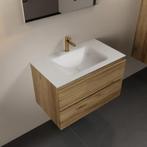 MONDIAZ AIVY 80cm badmeubel Chai, wastafel Talc solid, Ophalen of Verzenden, Nieuw, Bad