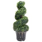 vidaXL Kunstplant met pot buxus spiraal 89 cm groen, Verzenden, Nieuw