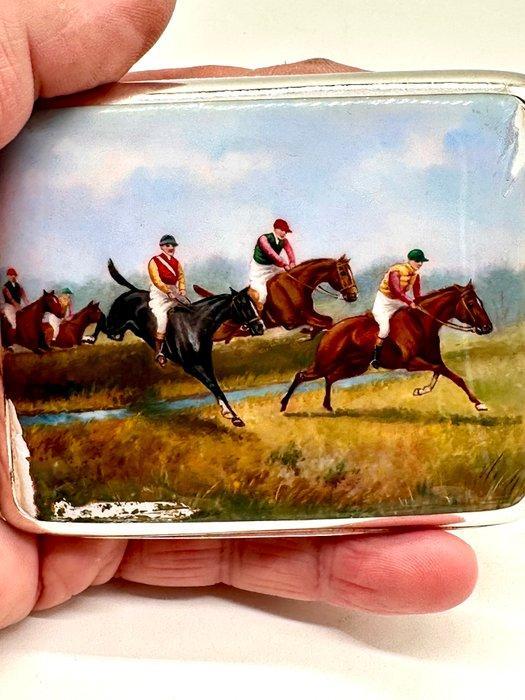 Handgemaakte antieke zilveren Sigarettendoos met, Antiek en Kunst, Antiek | Goud en Zilver