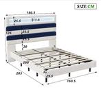 Modern Opbergbed 160x200 cm met LED Verlichting, Huis en Inrichting, Slaapkamer | Bedden, Verzenden, Nieuw