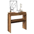 vidaXL Wandtafel 80x30x102 cm bewerkt hout oud houtkleurig, Huis en Inrichting, Verzenden, Nieuw