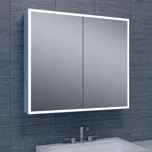 Spiegelkast Wiesbaden Quatro met Rand Verlichting 80x70x13, Doe-het-zelf en Verbouw, Sanitair, Bad, Nieuw, Ophalen of Verzenden