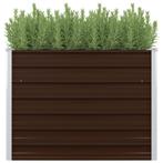 vidaXL Plantenbak verhoogd 100x100x77 cm gegalvaniseerd, 100 cm of meer, Verzenden, Nieuw, Metaal