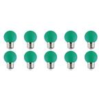 LED Lamp 10 Pack - Romba - Groen Gekleurd - E27 Fitting - 1W, Huis en Inrichting, Lampen | Tafellampen, Ophalen of Verzenden, Nieuw