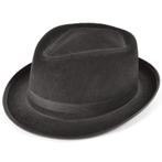 Zwart verkleed hoedje blues model voor volwassenen - Gangs.., Nieuw, Ophalen of Verzenden