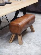 Handcrafted Gym Pommel Horse bench - Cognac Brown - 88 cm