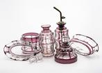 Meyrs Neffe Art Deco Crystal Glass Dressing Table Set-5,, Antiek en Kunst, Antiek | Glas en Kristal