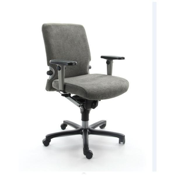 Haworth Comforto 77, nieuwe stoffering, Huis en Inrichting, Bureaustoelen, Bureaustoel, Grijs, Zo goed als nieuw, Ergonomisch