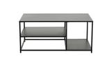 industrieele salontafel DURA STEEL 100cm zwart metaal met 2, Huis en Inrichting, Tafels | Salontafels, Ophalen of Verzenden, Nieuw