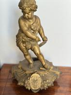 Beeldje, Cherubino danzante - 42 cm - Brons, Antiek en Kunst, Antiek | Keramiek en Aardewerk