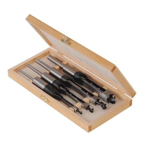 Silverline Vierkante gaten beitelset - 6 t/m 16 mm - 4-de..., Doe-het-zelf en Verbouw, Gereedschap | Handgereedschap, Nieuw, Ophalen of Verzenden