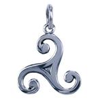 Zilveren Triskel ketting hanger, Verzenden, Nieuw