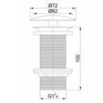 Vaste Waste Wiesbaden Caral Verlengd 5/4 Geborsteld Messing, Ophalen of Verzenden, Nieuw