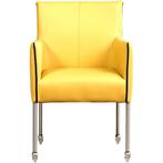 Leren eetkamerstoel More - Toledo Lemon (geel) - Poten, Huis en Inrichting, Stoelen, Leren eetkamerstoel More - Toledo Lemon (geel) - Poten staal rond RVS past perfect in uw interieur als u woonstijl: Bohemian, Industrieel, Modern, Scandinavisch is.