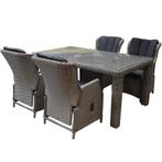 Darwin Bergamo dining tuinset 180x100xH76 cm 5-delig, Ophalen of Verzenden, Nieuw, Wicker