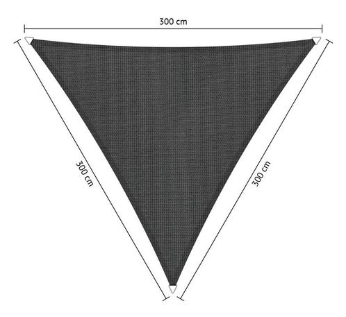 Schaduwdoek driehoek gelijkzijdig 3x3x3 Carbon black, Tuin en Terras, Schaduwdoeken, Nieuw, Ophalen of Verzenden