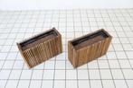 Set Van Twee Houten Plantenbakken Met Verticale Lamellen, Ophalen of Verzenden, Nieuw