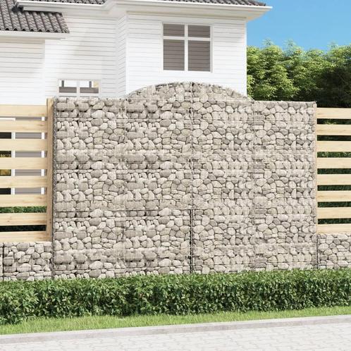 vidaXL Schanskorf gewelfd 300x30x220/240 cm gegalvaniseerd, Tuin en Terras, Bloembakken en Plantenbakken, 100 cm of meer, Nieuw