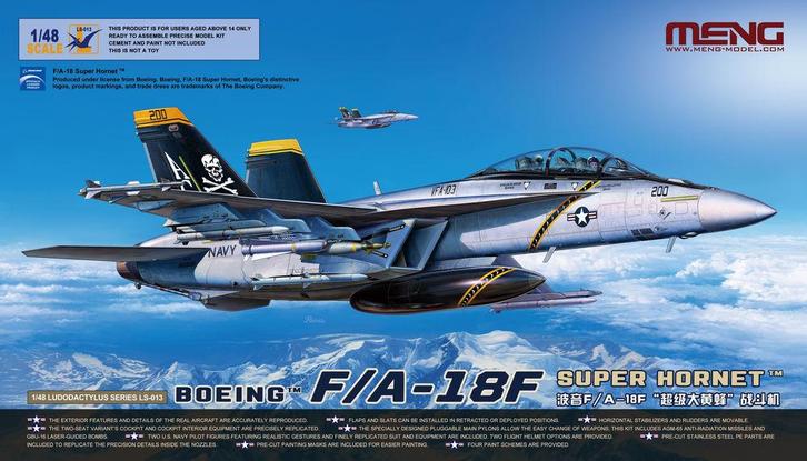 MENG-Model LS-013 Boeing F/A-18F Super Hornet Bouwpakket, Hobby en Vrije tijd, Modelbouw | Vliegtuigen en Helikopters, Nieuw, Overige merken