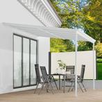 Terrasdak / Overkapping - Borneo - 3 x 3 m - Wit, Tuin en Terras, Verzenden, Nieuw