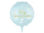 Lichtblauwe Communie Helium Ballon 45cm, Verzenden, Nieuw