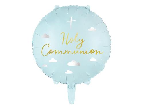 Lichtblauwe Communie Helium Ballon 45cm, Hobby en Vrije tijd, Feestartikelen, Nieuw, Verzenden