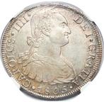 Spanje. Carlos IV. 8 Reales 1805 Lima JP - AU55