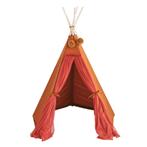 Cognac boho tipi tent van katoen en hout voor warme speel..., Ophalen of Verzenden, Nieuw
