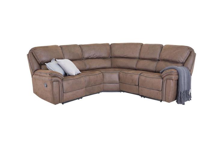 5-Zits Relaxbank - River - Bruin - Microvezel - Jörn, Huis en Inrichting, Banken | Bankstellen, Verzenden