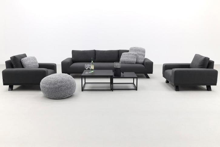 VDG Barcelona/Royalty Sunbrella stoel-bank loungeset - Sooty, Tuin en Terras, Tuinsets en Loungesets, Loungeset, Nieuw, Overige materialen