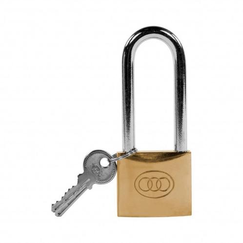 Tri-Circle Messing hangslot - lange beugel - dubbele verg..., Doe-het-zelf en Verbouw, IJzerwaren en Bevestigingsmiddelen, Nieuw