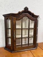 Vitrine - Vintage Houten Vitrinekast met Glazen Deurtjes -, Antiek en Kunst