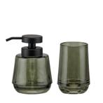 Badkamerset - Zeepdispenser 380 ml / Tandenborstelbeker, Ophalen of Verzenden, Nieuw