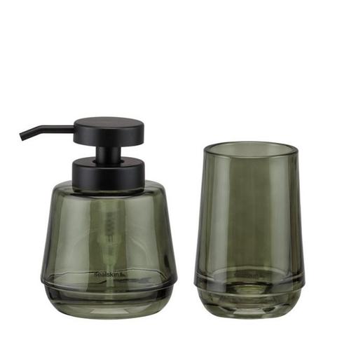 Badkamerset - Zeepdispenser 380 ml / Tandenborstelbeker, Doe-het-zelf en Verbouw, Sanitair, Ophalen of Verzenden