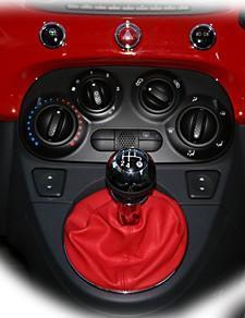 Fiat 500 - Echt leder pookhoes, schakelpookhoes TOP, Auto diversen, Autohoezen, Op maat, Nieuw