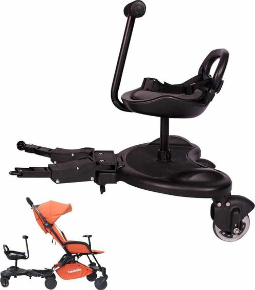 HeppieBabie Universeel Meerijdplankje Deluxe -, Kinderen en Baby's, Kinderwagens en Combinaties, Zo goed als nieuw, Ophalen of Verzenden