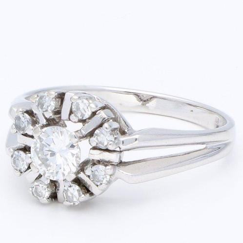 Ring - 14 karaat Witgoud - 0.51ct. tw. Diamant (Natuurlijk), Sieraden, Tassen en Uiterlijk, Ringen