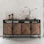 *WOONWINKEL* DTP Home Criss Cross Visgraat Dressoir Zwart Te, Verzenden, Nieuw