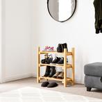 [en.casa] Schoenenrek Keuruu grenen 60x60x25 cm houtkleurig, Verzenden, Nieuw