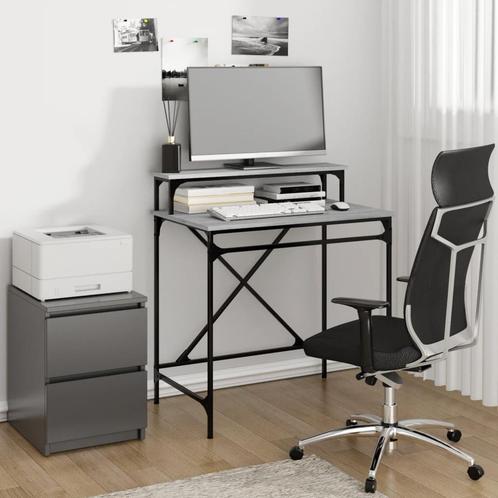 vidaXL Bureau 80x50x90 cm bewerkt hout en ijzer grijs sonoma, Huis en Inrichting, Bureaus, Nieuw, Verzenden