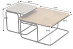 Salontafel ABSTRACT set van 2 60cm goud silver zwart metaal, Huis en Inrichting, Tafels | Salontafels, Ophalen of Verzenden, Nieuw