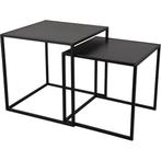 Bijzettafelset van 2 - Livion Hidde - Consoletafels - Zwart, Huis en Inrichting, Tafels | Eettafels, Ophalen of Verzenden, Nieuw